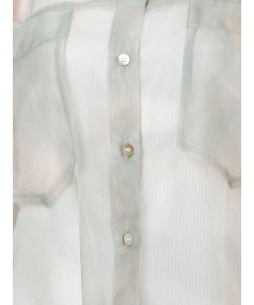 MERCURYDUO（マーキュリーデュオ）の「マーブルプリントスタンドカラーシャツ（シャツ/ブラウス・レディース・ライトグレー/ベージュ・FREE）」の9枚目の写真