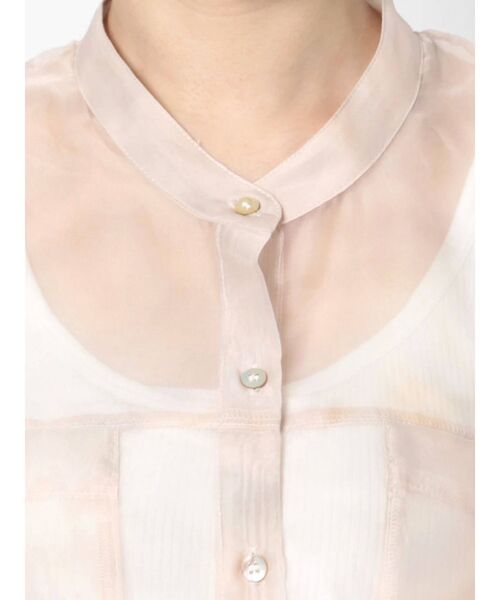 MERCURYDUO（マーキュリーデュオ）の「マーブルプリントスタンドカラーシャツ（シャツ/ブラウス・レディース・ライトグレー/ベージュ・FREE）」の18枚目の写真