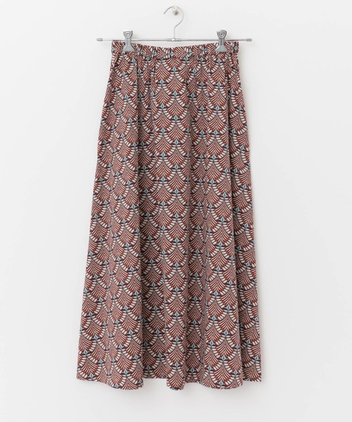 URBAN RESEARCH DOORS（アーバンリサーチドアーズ）の「ジオメトリックフレアスカート（スカート・レディース・グリーン/オレンジ・1）」の6枚目の写真