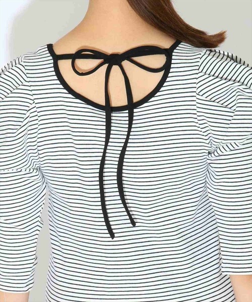 REDYAZEL（レディアゼル）の「パワショルバックリボンプルオーバー（Tシャツ/カットソー・レディース・ブラック/ホワイト系その他5/ブラック系その他4・FREE）」の19枚目の写真