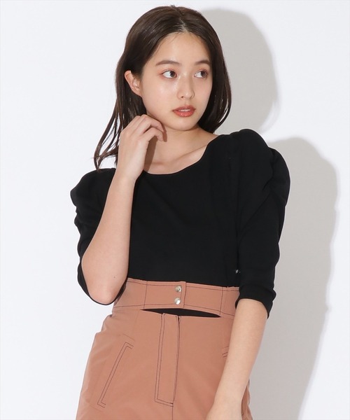 REDYAZEL（レディアゼル）の「パワショルバックリボンプルオーバー（Tシャツ/カットソー・レディース・ブラック/ホワイト系その他5/ブラック系その他4・FREE）」の17枚目の写真