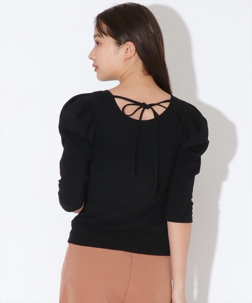 REDYAZEL（レディアゼル）の「パワショルバックリボンプルオーバー（Tシャツ/カットソー・レディース・ブラック/ホワイト系その他5/ブラック系その他4・FREE）」の5枚目の写真