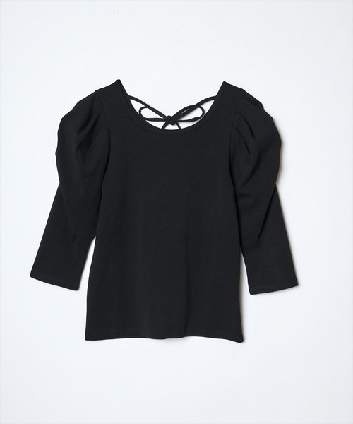 REDYAZEL（レディアゼル）の「パワショルバックリボンプルオーバー（Tシャツ/カットソー・レディース・ブラック/ホワイト系その他5/ブラック系その他4・FREE）」の8枚目の写真