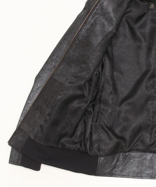 HIGH STREET(ハイストリート)の「HIGH STREET∴ゴートスナフプリントライダース(ライダースジャケット・メンズ・ブラック・S/M)」の3枚目の写真