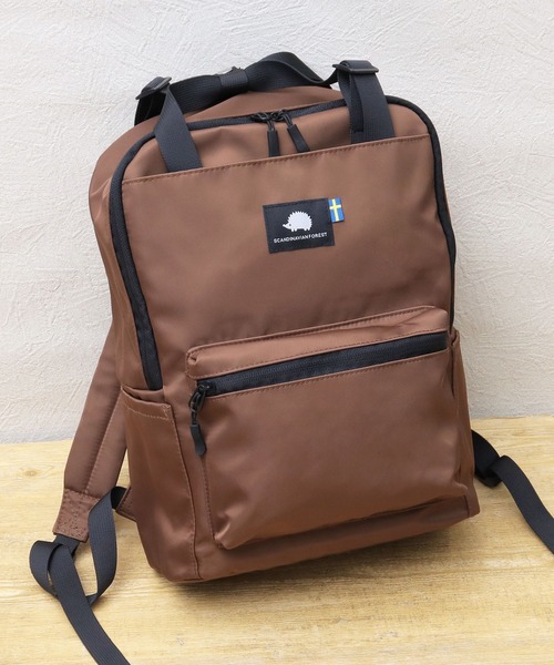 SCANDINAVIAN FOREST(スカンジナビアン・フォレスト)の「ナイロン 軽量 2WAY 小さめ トートリュック(バックパック/リュック・レディース・ブラック/グレー/ベージュ/ベージュ系その他/ブラウン/ブルー・FREE)」の3枚目の写真