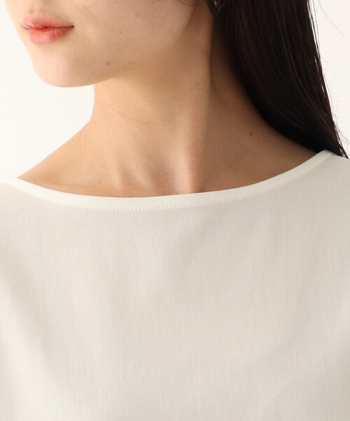 OPAQUE.CLIP（オペークドットクリップ）の「◆トリコットJ フハク切替ペプラムトップス【WEB限定サイズ】（Tシャツ/カットソー・レディース・ホワイト系/ブラック/サンドベージュ・38/40/42）」の7枚目の写真