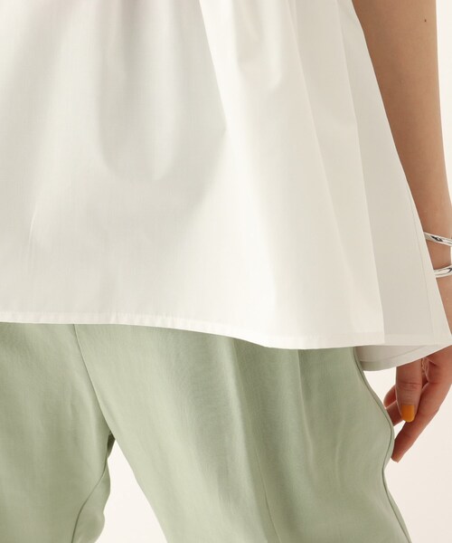 OPAQUE.CLIP（オペークドットクリップ）の「◆トリコットJ フハク切替ペプラムトップス【WEB限定サイズ】（Tシャツ/カットソー・レディース・ホワイト系/ブラック/サンドベージュ・38/40/42）」の9枚目の写真