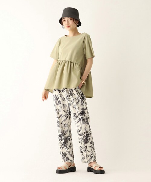 OPAQUE.CLIP（オペークドットクリップ）の「◆トリコットJ フハク切替ペプラムトップス【WEB限定サイズ】（Tシャツ/カットソー・レディース・ホワイト系/ブラック/サンドベージュ・38/40/42）」の15枚目の写真