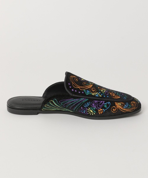 PAGEBOY（ページボーイ）の「エンブロイダリーミュール（スリッポン・レディース・ブラック/ネイビー・MEDIUM/LARGE）」の7枚目の写真