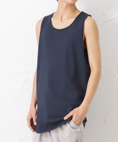 Goodwear（グッドウェア）の「ロング丈タンクトップ（タンクトップ・メンズ・ベージュ/チャコール/ネイビー/カーキ/ブラック/ブラウン/グレー/ホワイト・M/S/XL/L）」の8枚目の写真