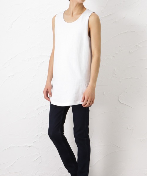 Goodwear（グッドウェア）の「ロング丈タンクトップ（タンクトップ・メンズ・ベージュ/チャコール/ネイビー/カーキ/ブラック/ブラウン/グレー/ホワイト・M/S/XL/L）」の13枚目の写真