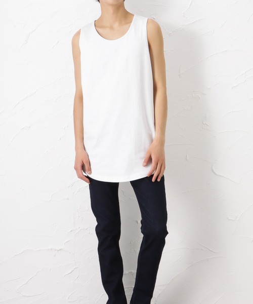 Goodwear（グッドウェア）の「ロング丈タンクトップ（タンクトップ・メンズ・ベージュ/チャコール/ネイビー/カーキ/ブラック/ブラウン/グレー/ホワイト・M/S/XL/L）」の15枚目の写真