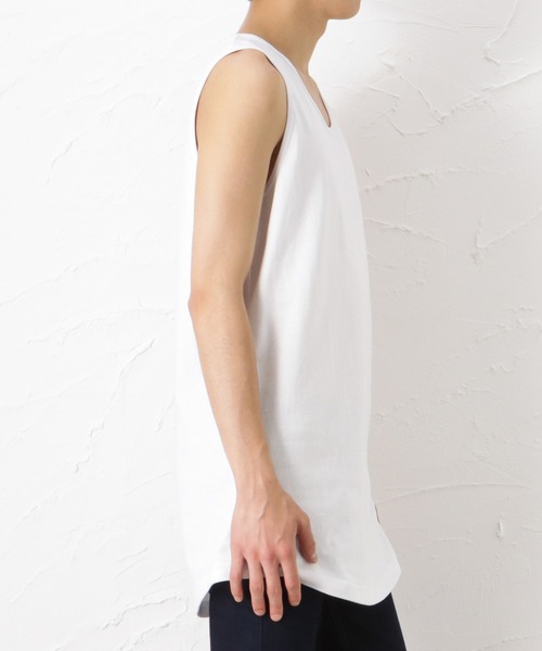 Goodwear（グッドウェア）の「ロング丈タンクトップ（タンクトップ・メンズ・ベージュ/チャコール/ネイビー/カーキ/ブラック/ブラウン/グレー/ホワイト・M/S/XL/L）」の11枚目の写真