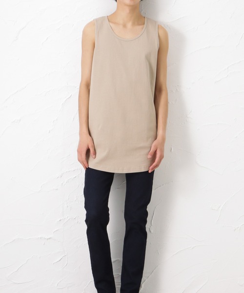 Goodwear（グッドウェア）の「ロング丈タンクトップ（タンクトップ・メンズ・ベージュ/チャコール/ネイビー/カーキ/ブラック/ブラウン/グレー/ホワイト・M/S/XL/L）」の20枚目の写真