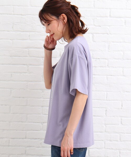 SHOO・LA・RUE（シューラルー）の「◆【S-L】フォトプリントTシャツ（Tシャツ/カットソー・レディース・ライトパープル/ホワイト系・01/03/02）」の4枚目の写真