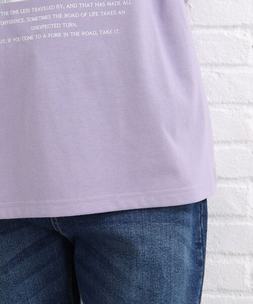 SHOO・LA・RUE（シューラルー）の「◆【S-L】フォトプリントTシャツ（Tシャツ/カットソー・レディース・ライトパープル/ホワイト系・01/03/02）」の8枚目の写真