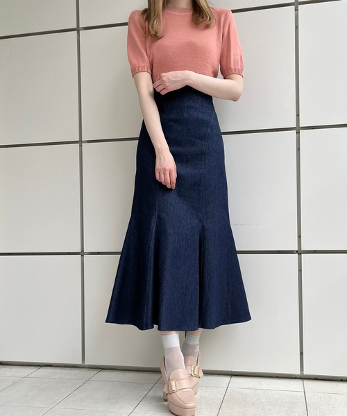 Voyage titty&Co.PETIT（ボヤージュティティアンドコープチ）の「【Voyage titty&Co. PETIT】半袖カラーニットプルオーバー（ニット/セーター・レディース・ピンク/グリーン/ブルー・FREE）」の8枚目の写真