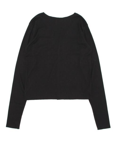 WHO'S WHO gallery(フーズフーギャラリー)の「Vネックリブカーデ(カーディガン/ボレロ・レディース・ライトグレー/ブラック/エメラルド・FREE)」の9枚目の写真