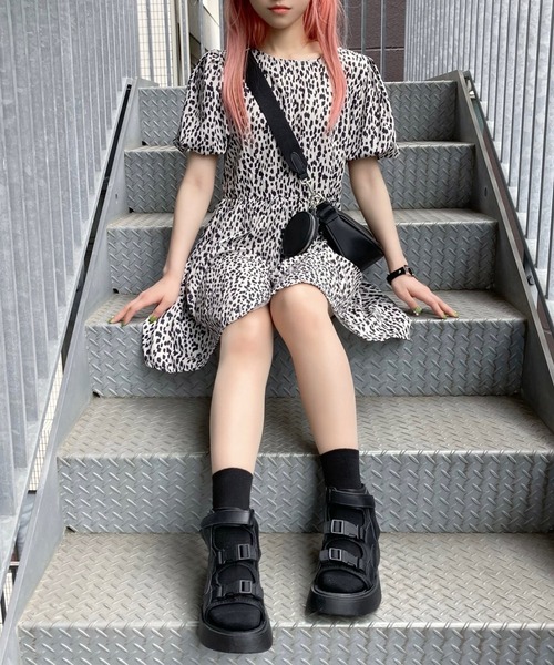 Figments（フィグメンツ）の「レオパードミニワンピース（ワンピース・レディース・その他1・FREE）」の2枚目の写真