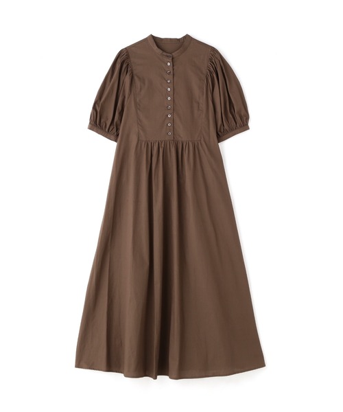 N.（N. Natural Beauty Basic）（エヌエヌナチュラルビューティーベーシック）の「◆配色ボタンボリュームスリーブコットンワンピース（ワンピース・レディース・ブラック/ブラウン/レッド・MEDIUM）」の21枚目の写真