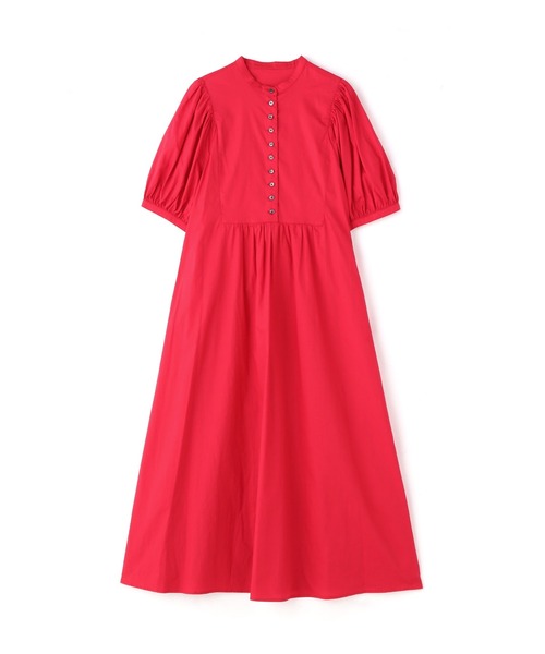 N.（N. Natural Beauty Basic）（エヌエヌナチュラルビューティーベーシック）の「◆配色ボタンボリュームスリーブコットンワンピース（ワンピース・レディース・ブラック/ブラウン/レッド・MEDIUM）」の19枚目の写真