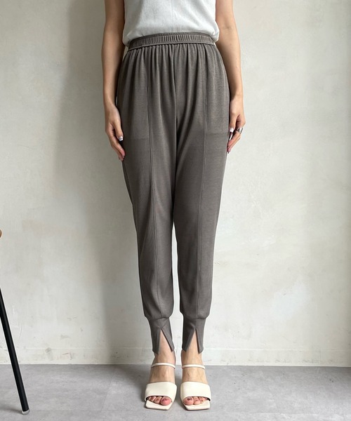 DouDou（ドゥドゥ）の「エステルフライスジョガーパンツ（その他パンツ・レディース・ブラック/カーキ・FREE）」の21枚目の写真