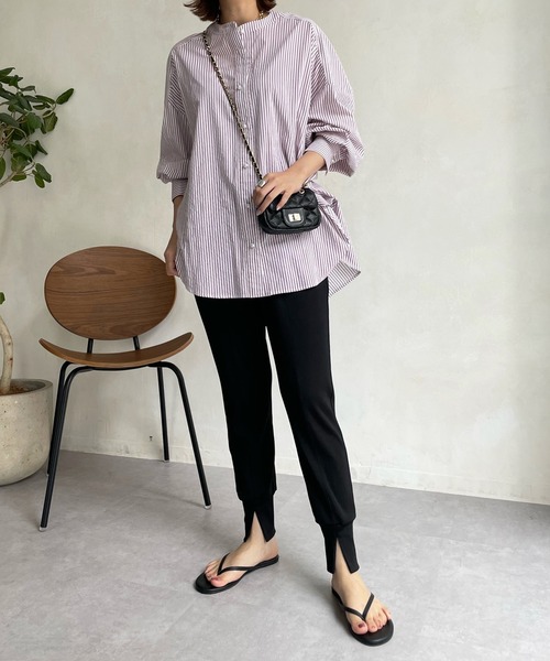 DouDou（ドゥドゥ）の「エステルフライスジョガーパンツ（その他パンツ・レディース・ブラック/カーキ・FREE）」の22枚目の写真