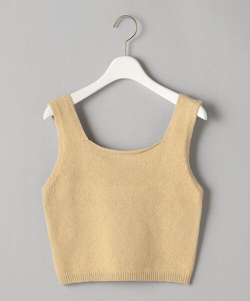 BEAUTY&YOUTH UNITED ARROWS（ビューティーアンドユースユナイテッドアローズ）の「コットンブレンド コンパクト ニット タンクトップ -ウォッシャブル-（ニット/セーター・レディース・ベージュ/ネイビー/オフホワイト・FREE）」の16枚目の写真