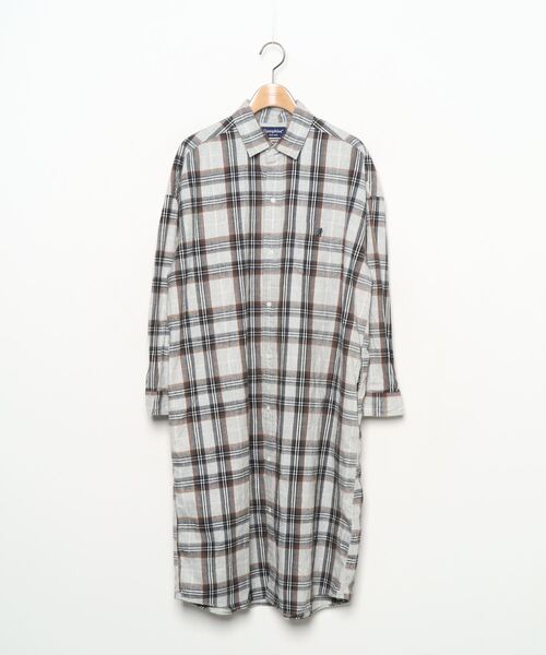 セール ブランド古着 チェック柄シャツワンピース シャツワンピース Gymphlex ジムフレックス のファッション通販 Zozoused