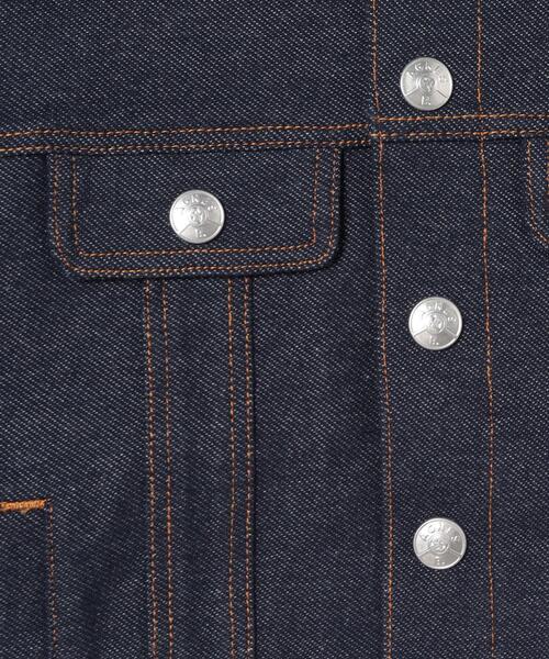 agnes b.(アニエスベー)の「JEI5 VESTE キッズ デニムジャージージャケット(デニムジャケット・キッズ・ネイビー・6YEAR/12YEAR/10YEAR)」の3枚目の写真