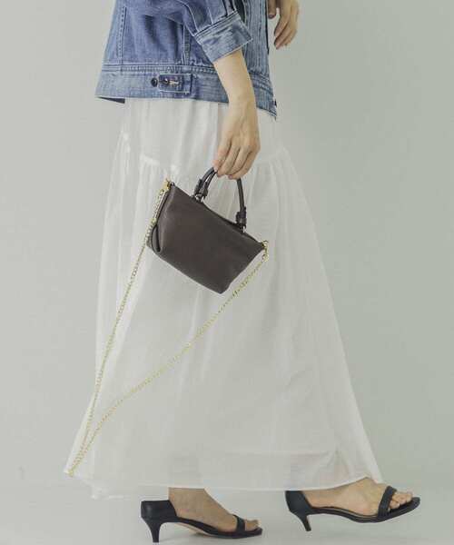 LORISTELLA（ロリステッラ）の「LORISTELLA　2WAYチェーンミニショルダーバッグ（ショルダーバッグ・レディース・ダークブラウン/パープル/ブラック/ベージュ・-）」の8枚目の写真