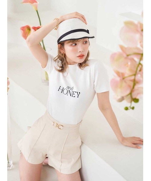 Darich(ダーリッチ)の「ハイウエストタックショートパンツ(その他パンツ・レディース・ブラック/アイボリー・S/M)」の13枚目の写真