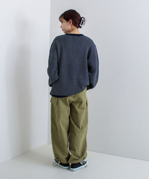 GLOSTER(グロスター)の「【GLOSTER/グロスター】バーズアイプルオーバーニット(ニット/セーター・メンズ・ベージュ/グリーン/ネイビー・M/L)」の18枚目の写真