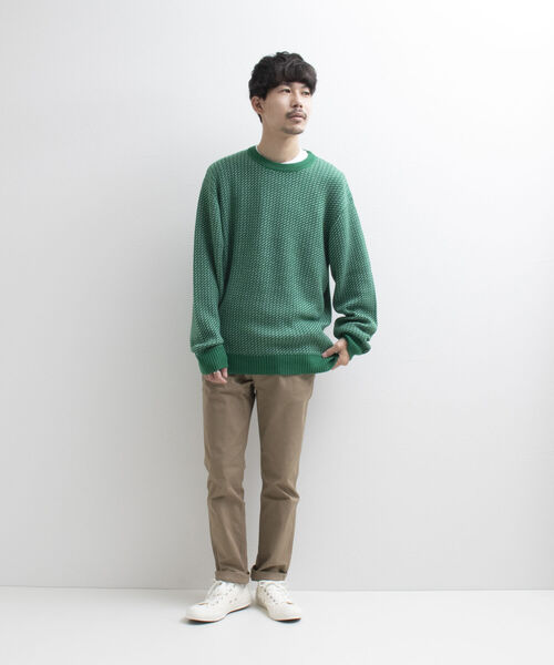 GLOSTER(グロスター)の「【GLOSTER/グロスター】バーズアイプルオーバーニット(ニット/セーター・メンズ・ベージュ/グリーン/ネイビー・M/L)」の19枚目の写真