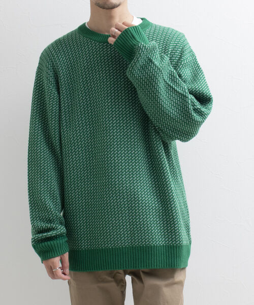 GLOSTER(グロスター)の「【GLOSTER/グロスター】バーズアイプルオーバーニット(ニット/セーター・メンズ・ベージュ/グリーン/ネイビー・M/L)」の13枚目の写真