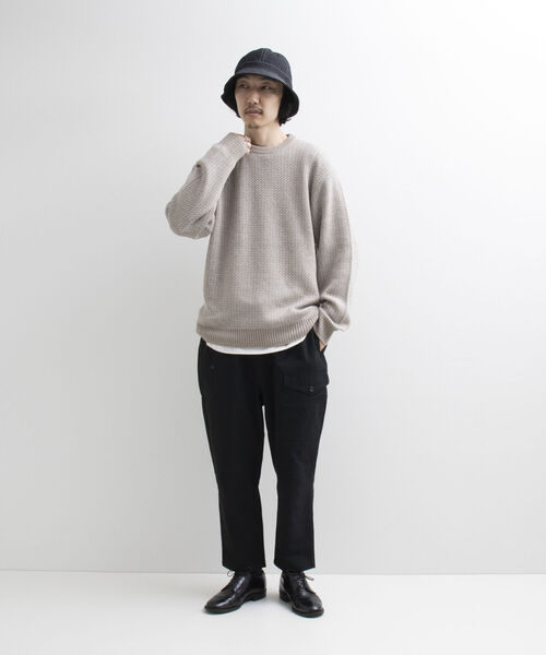 GLOSTER(グロスター)の「【GLOSTER/グロスター】バーズアイプルオーバーニット(ニット/セーター・メンズ・ベージュ/グリーン/ネイビー・M/L)」の14枚目の写真