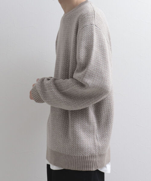 GLOSTER(グロスター)の「【GLOSTER/グロスター】バーズアイプルオーバーニット(ニット/セーター・メンズ・ベージュ/グリーン/ネイビー・M/L)」の21枚目の写真