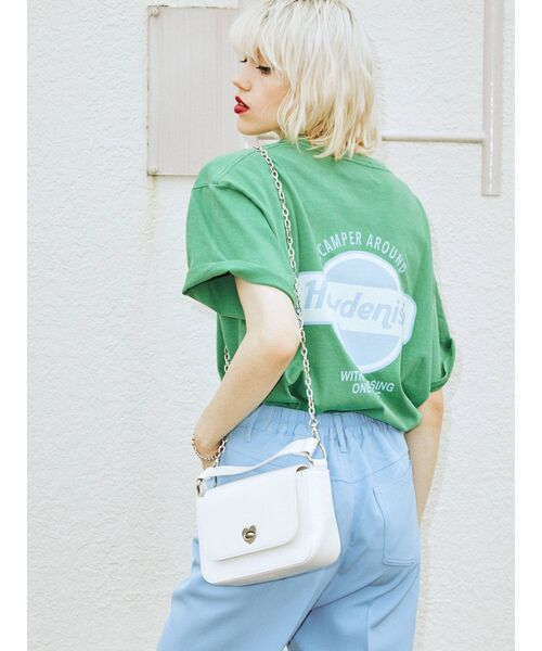 jouetie（ジュエティ）の「バックロゴBIG Tシャツ（Tシャツ/カットソー・レディース・オフホワイト/ブラック/グリーン・MEDIUM）」の3枚目の写真