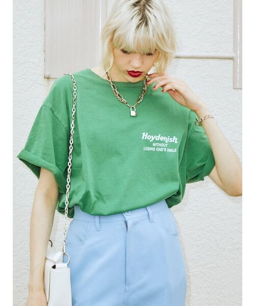 jouetie（ジュエティ）の「バックロゴBIG Tシャツ（Tシャツ/カットソー・レディース・オフホワイト/ブラック/グリーン・MEDIUM）」の8枚目の写真