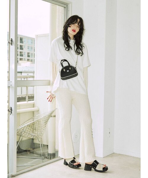 jouetie（ジュエティ）の「バックロゴBIG Tシャツ（Tシャツ/カットソー・レディース・オフホワイト/ブラック/グリーン・MEDIUM）」の15枚目の写真