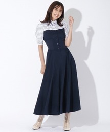 AND COUTURE✨ブラック ウエストリブアシメプリーツシャツワンピース AND COUTURE（アンドクチュール）の「ウエストリブアシメ