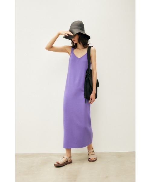 M_(エムアンダーバー)の「【M_】V/N KNIT ドレス(ワンピース・レディース・ライトブラウン/ブラック/パープル・1/2)」の11枚目の写真