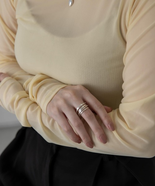 SMELLY(スメリー)の「SMELLY so’ overlap line ring(リング・レディース・シルバー・13)」の4枚目の写真