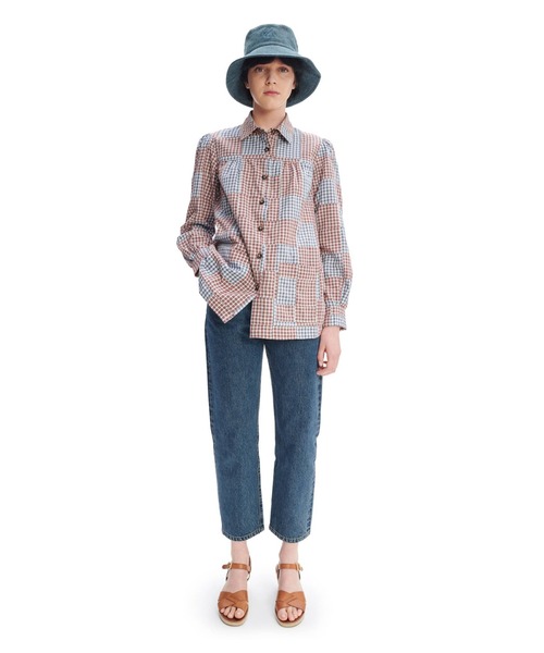 A.P.C. JESSICA OGDEN パッチワーク シャツ