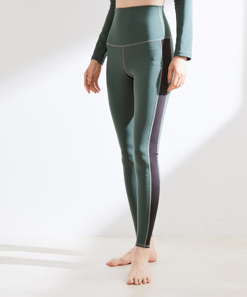 NERGY(ナージー)の「【UV&水陸両用】メッシュ切替スポーツレギンス(レギンス/スパッツ・レディース・ブラック/ダークグリーン・S/M/L)」の4枚目の写真