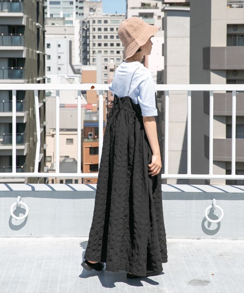 KBF（ケイビーエフ）の「スパゲッティストラップキャミワンピース（ワンピース・レディース・ブラック/ベージュ系その他/グリーン系その他・ONE）」の15枚目の写真