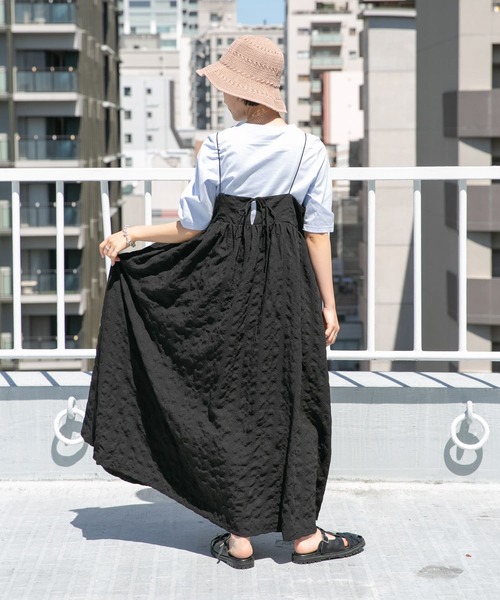 KBF（ケイビーエフ）の「スパゲッティストラップキャミワンピース（ワンピース・レディース・ブラック/ベージュ系その他/グリーン系その他・ONE）」の16枚目の写真