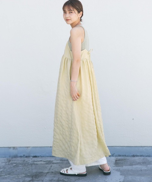 KBF（ケイビーエフ）の「スパゲッティストラップキャミワンピース（ワンピース・レディース・ブラック/ベージュ系その他/グリーン系その他・ONE）」の20枚目の写真