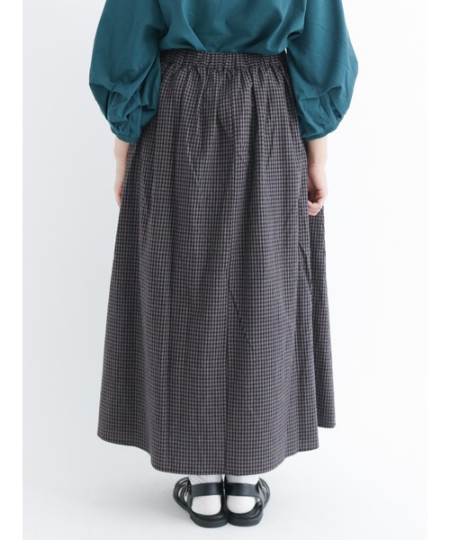 Samansa Mos2(サマンサ モスモス)の「◎ギンガムチェックスカート(スカート・レディース・チャコール/ベージュ/ブラック・フリ-)」の8枚目の写真
