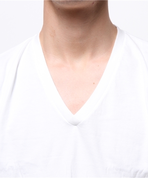 HANES（ヘインズ）の「WEGO/Hanes 2packV－T（S）（Tシャツ/カットソー・メンズ・ホワイト/ブラック・MEDIUM/LARGE）」の6枚目の写真